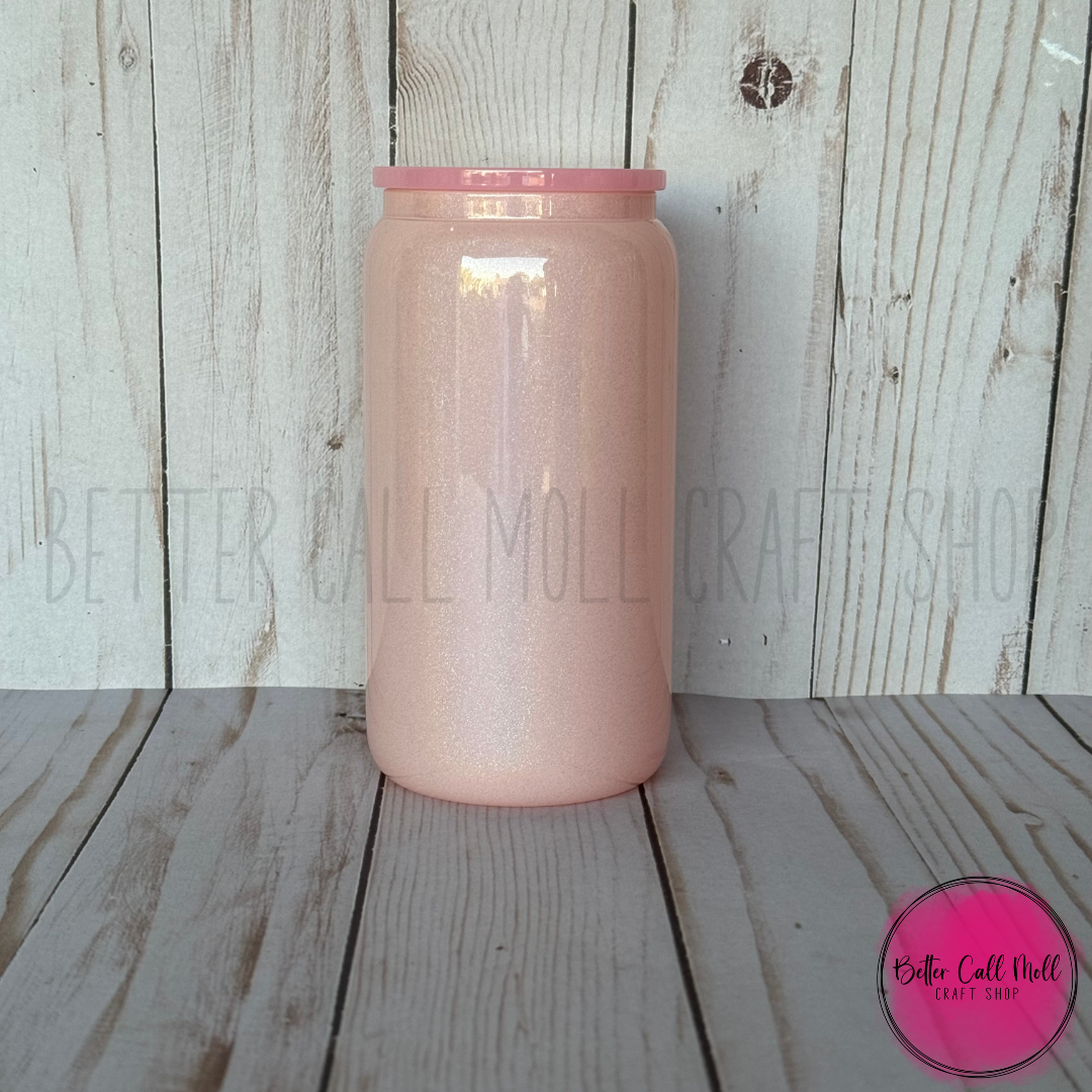 16oz Holographic Shimmer GLASS Sublimation Tumbler