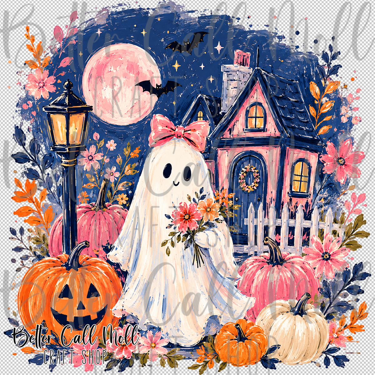 Cute Haunted House UV DTF Decal
