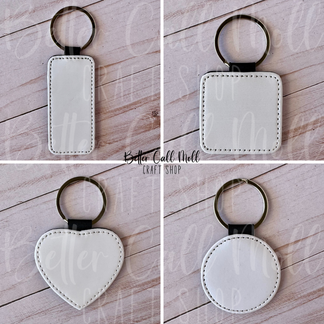 Faux Leather Keychain Sublimation Blank