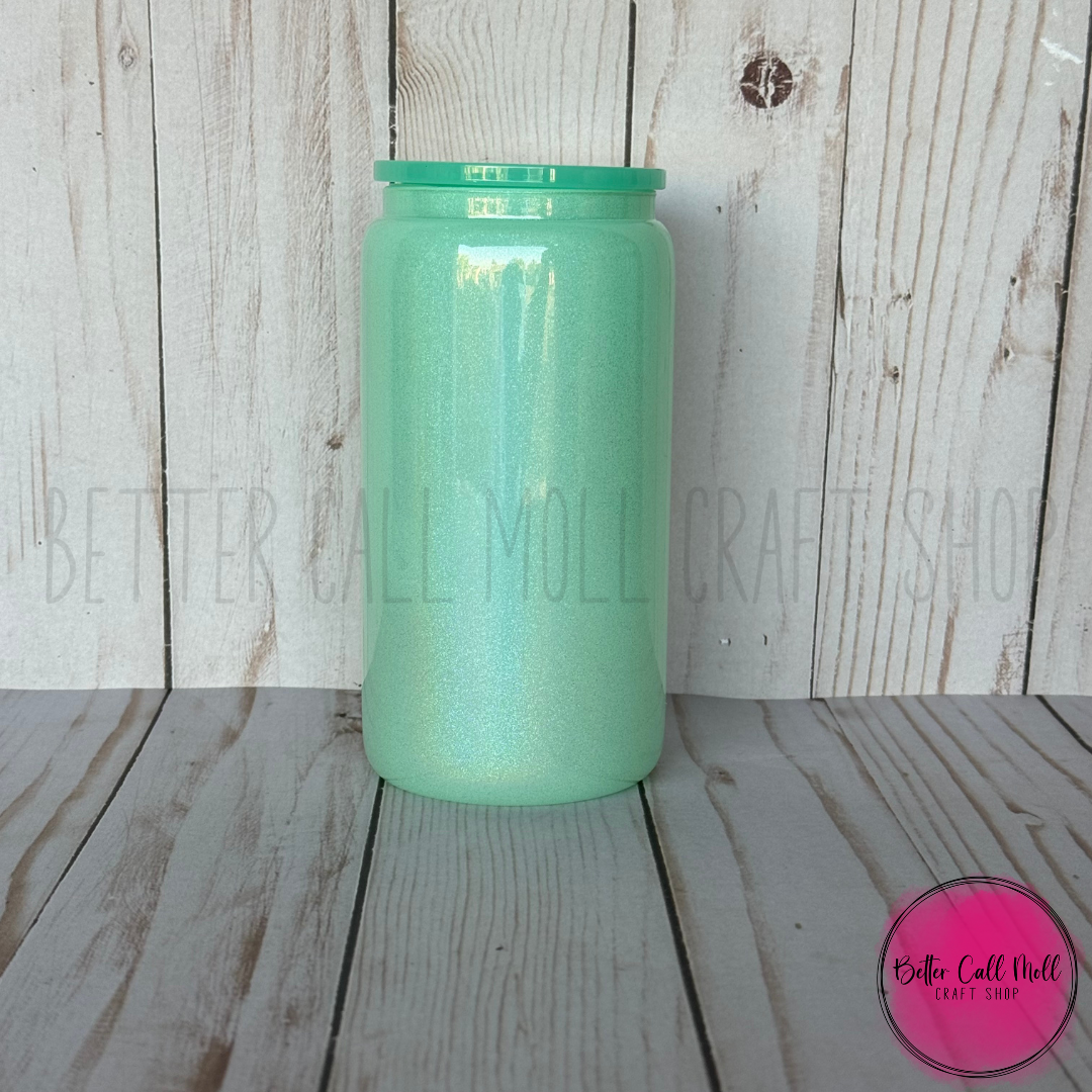 16oz Holographic Shimmer GLASS Sublimation Tumbler