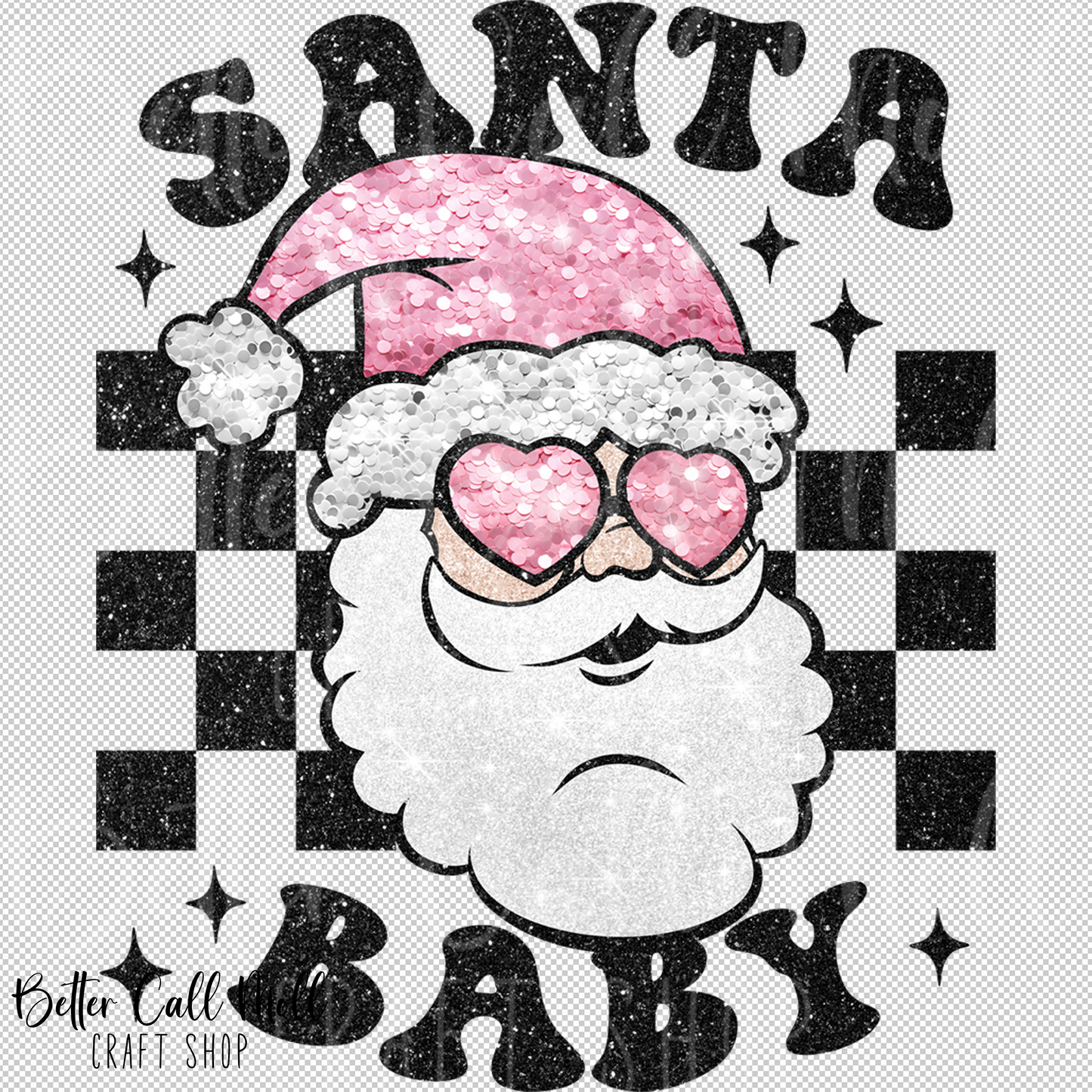 Santa Baby UV DTF Decal