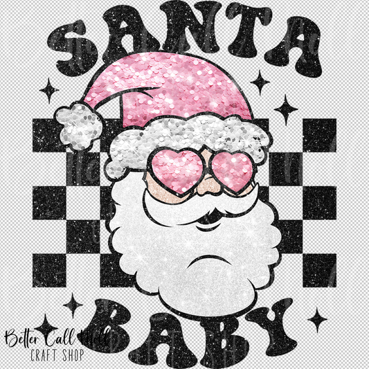 Santa Baby UV DTF Decal