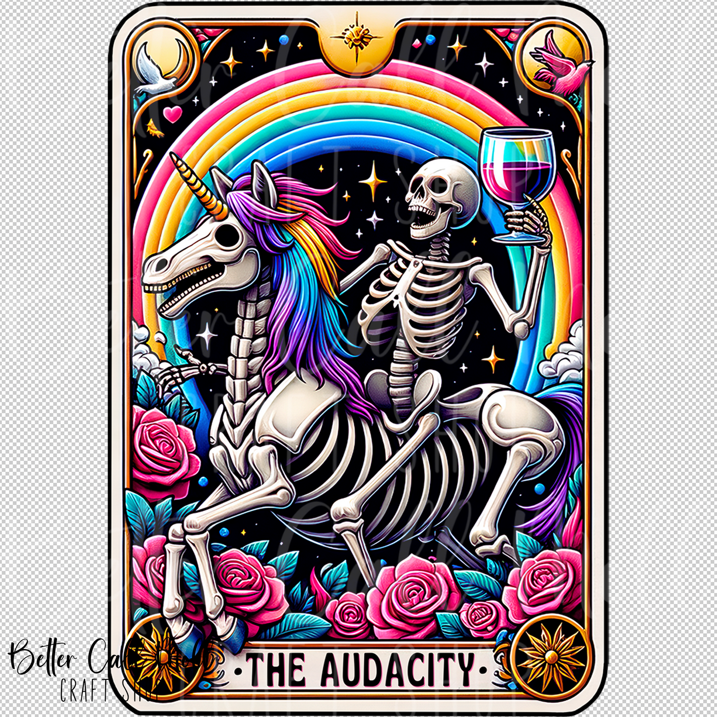 The Audacity Tarot UV DTF Decal