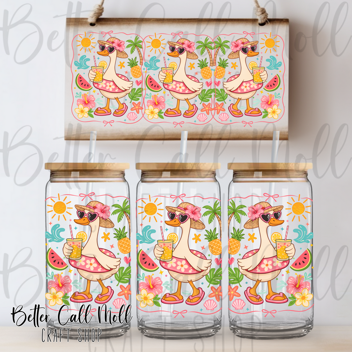 Summer Goose UV DTF 16oz Tumbler Wrap