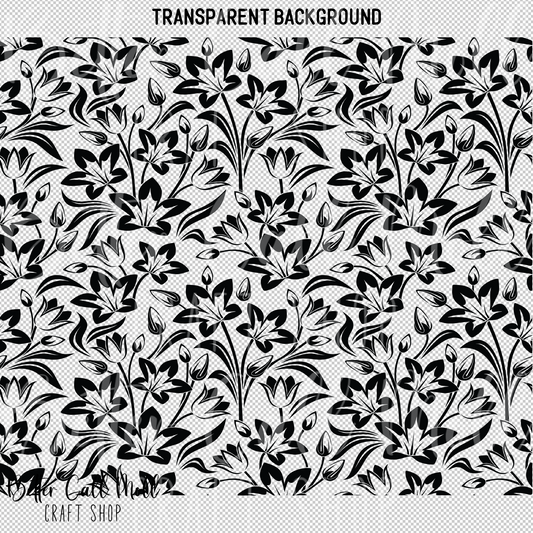 Floral Tooled Leather UV DTF UV DTF 20/30oz Skinny Tumbler Wrap