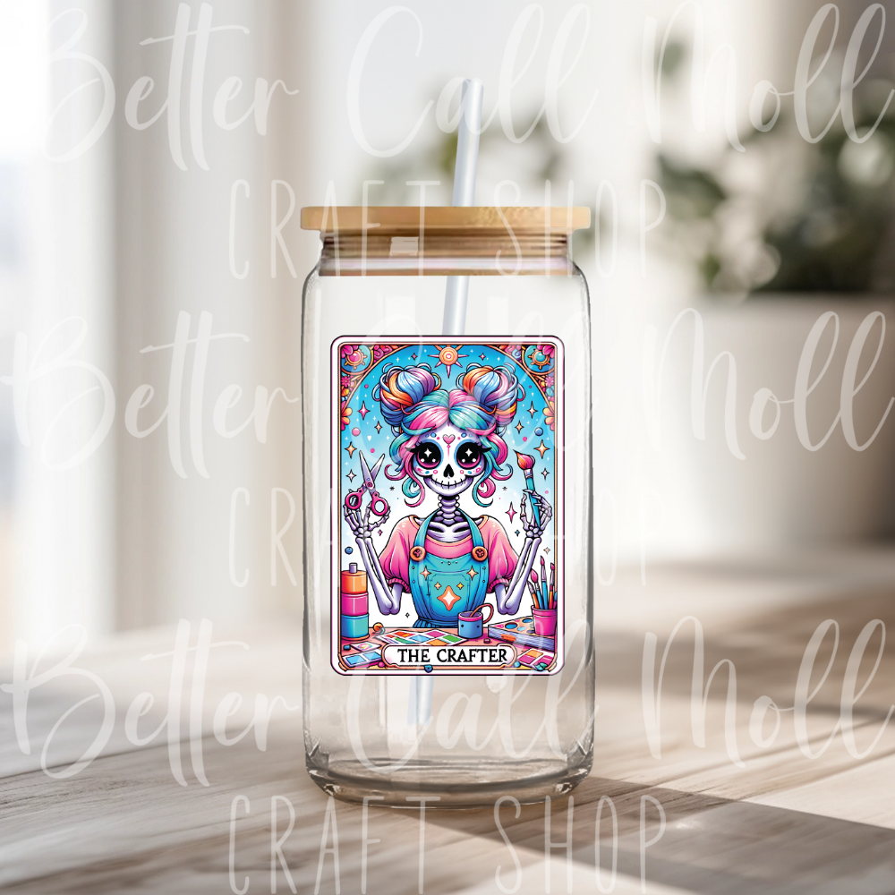 D024 - The Crafter Tarot Card UV DTF Decal
