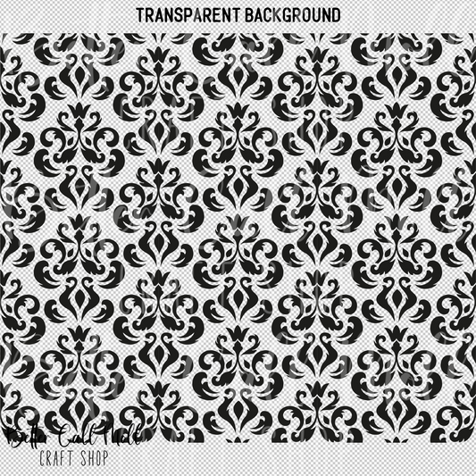 Damask UV DTF 20/30oz Skinny Tumbler Wrap