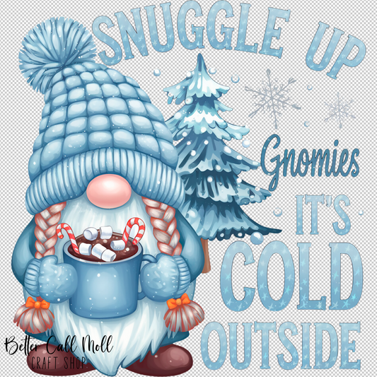 Snuggle Up Gnomies 1 UV DTF Decal