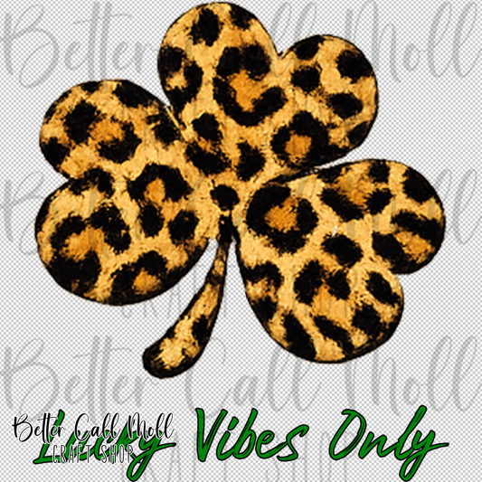 Lucky Vibes Only Tan UV DTF Decal