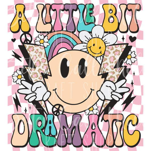 D069 - A Little Bit Dramatic Pink UV DTF Decal