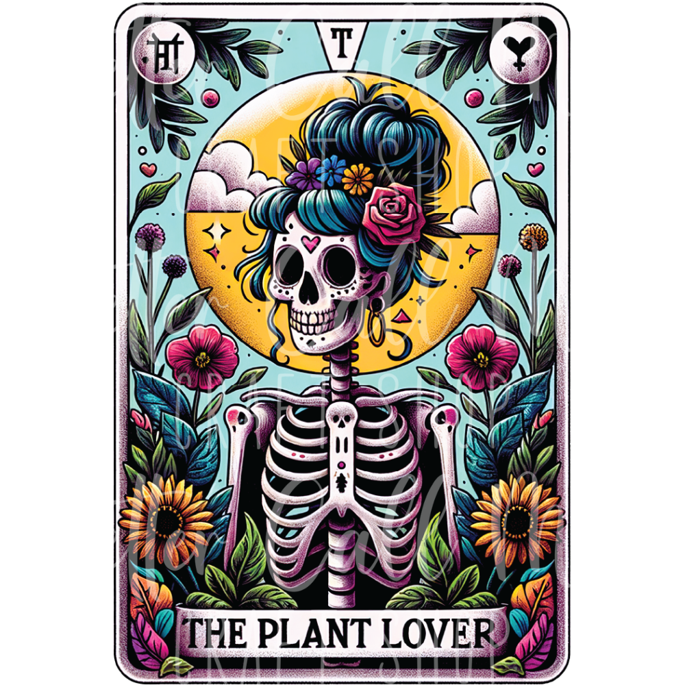 D027 - The Plant Lover Tarot Card UV DTF Decal