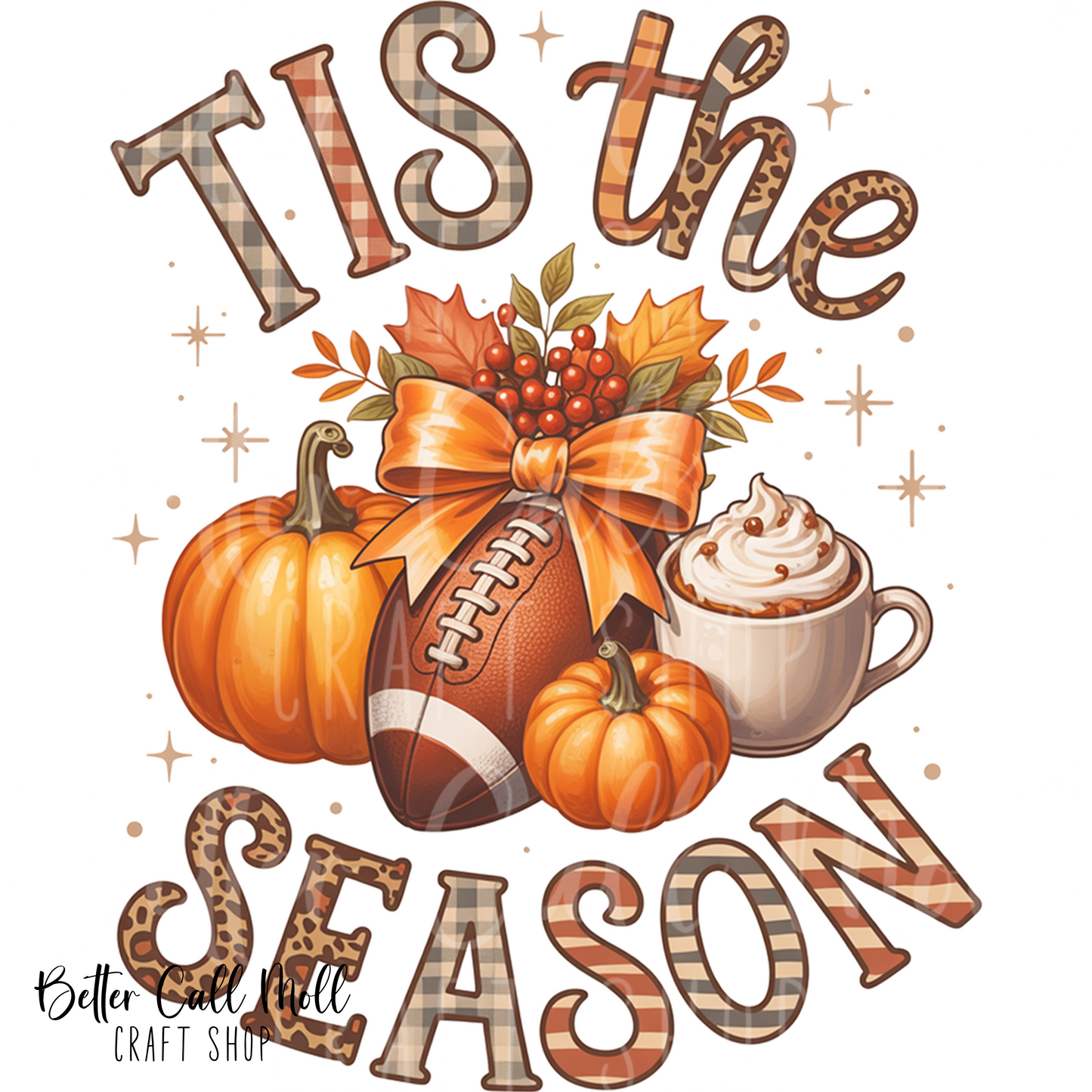 Tis the Season Fall UV DTF Decal