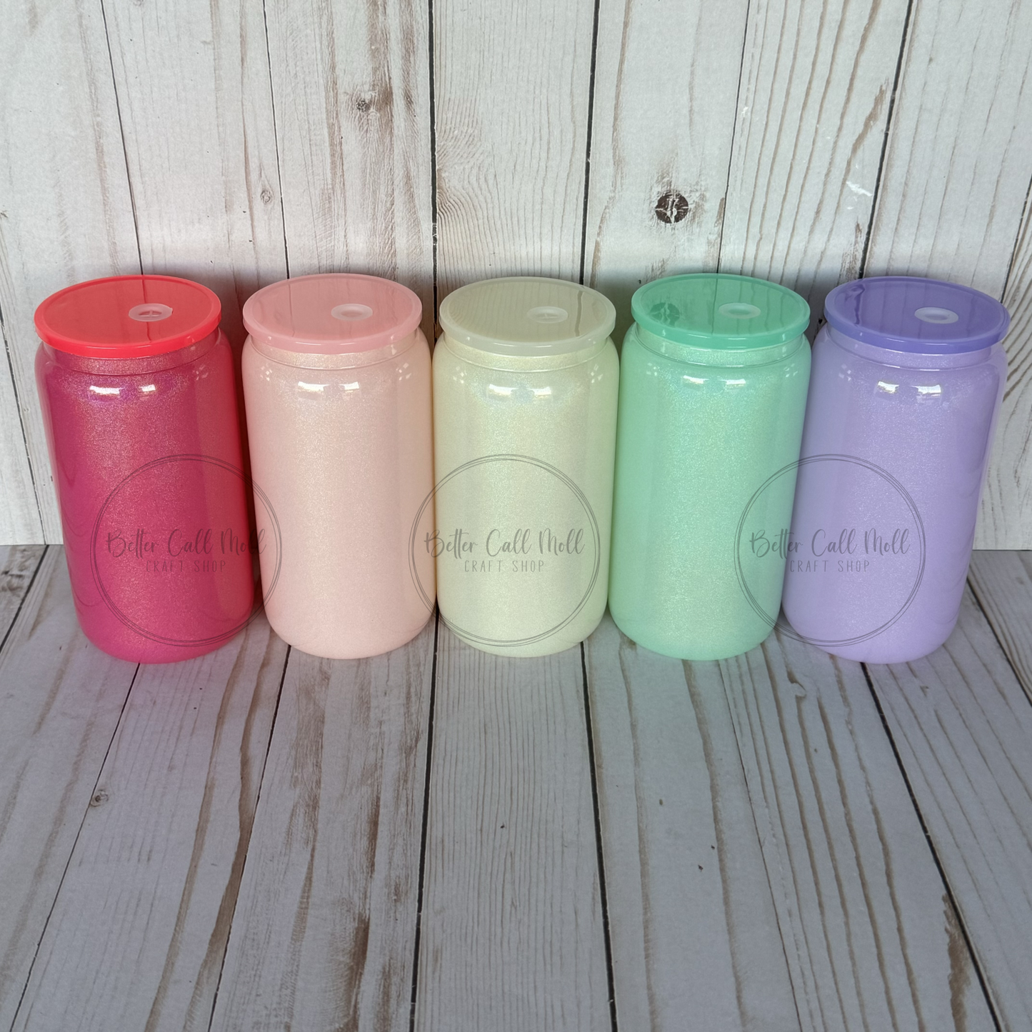 16oz Holographic Shimmer GLASS Sublimation Tumbler