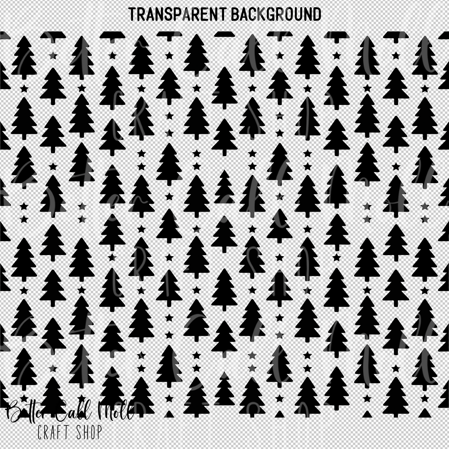 Christmas Trees UV DTF 20oz Skinny Tumbler Wrap