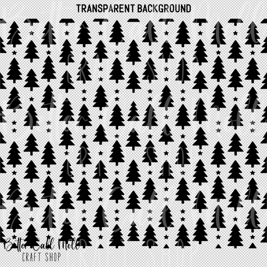 Christmas Trees UV DTF 20/30oz Skinny Tumbler Wrap