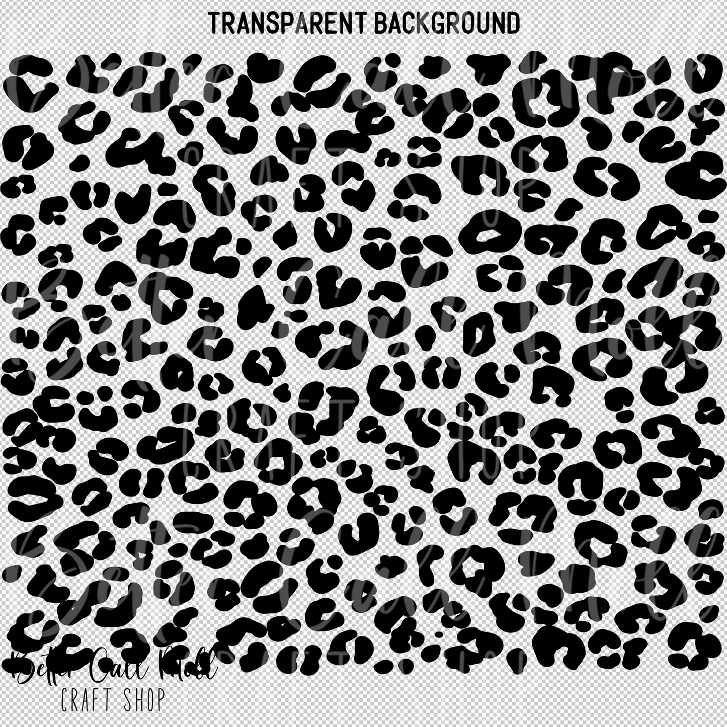 Black Leopard Print UV DTF 20/30oz Skinny Tumbler Wrap