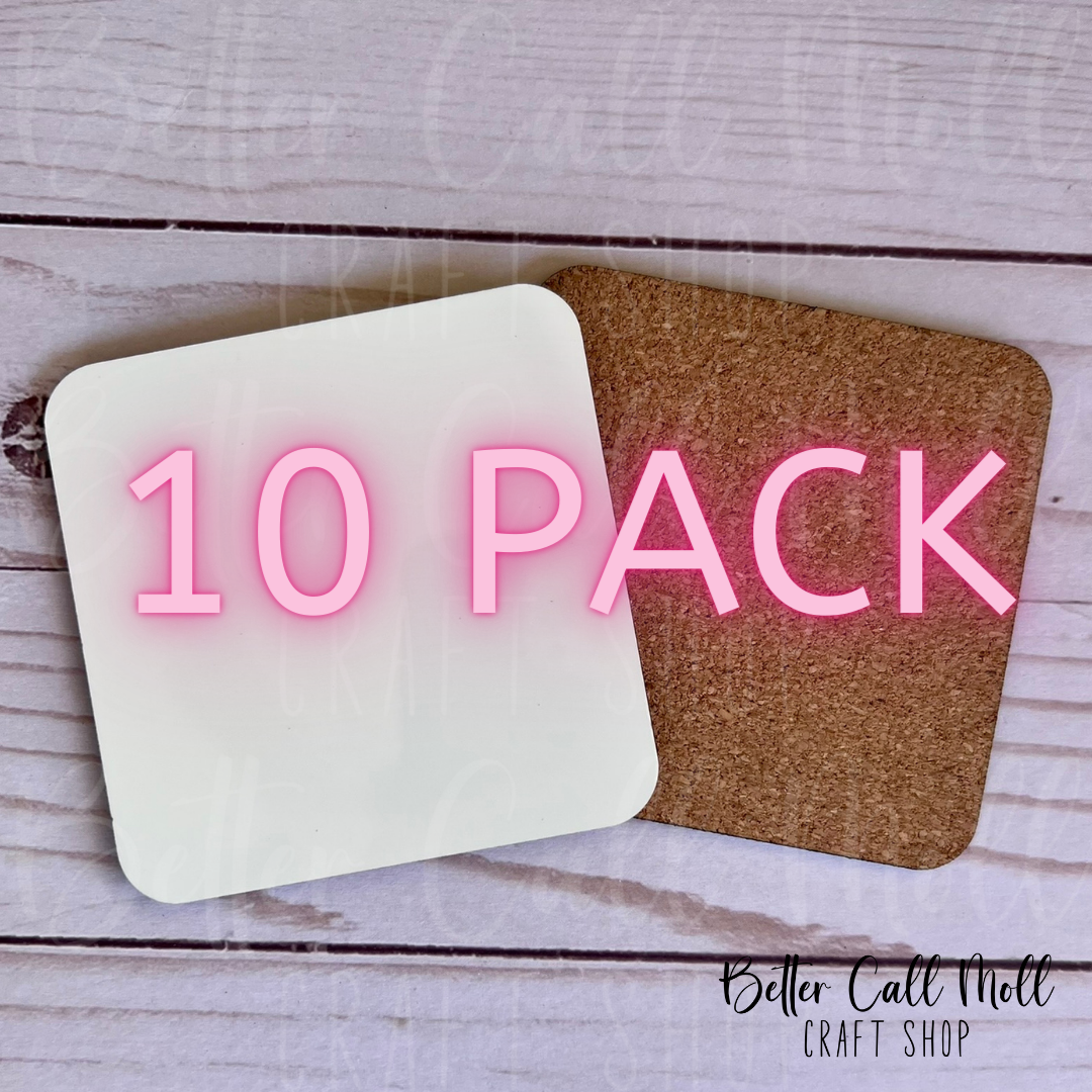 Square MDF Coaster Sublimation Blanks