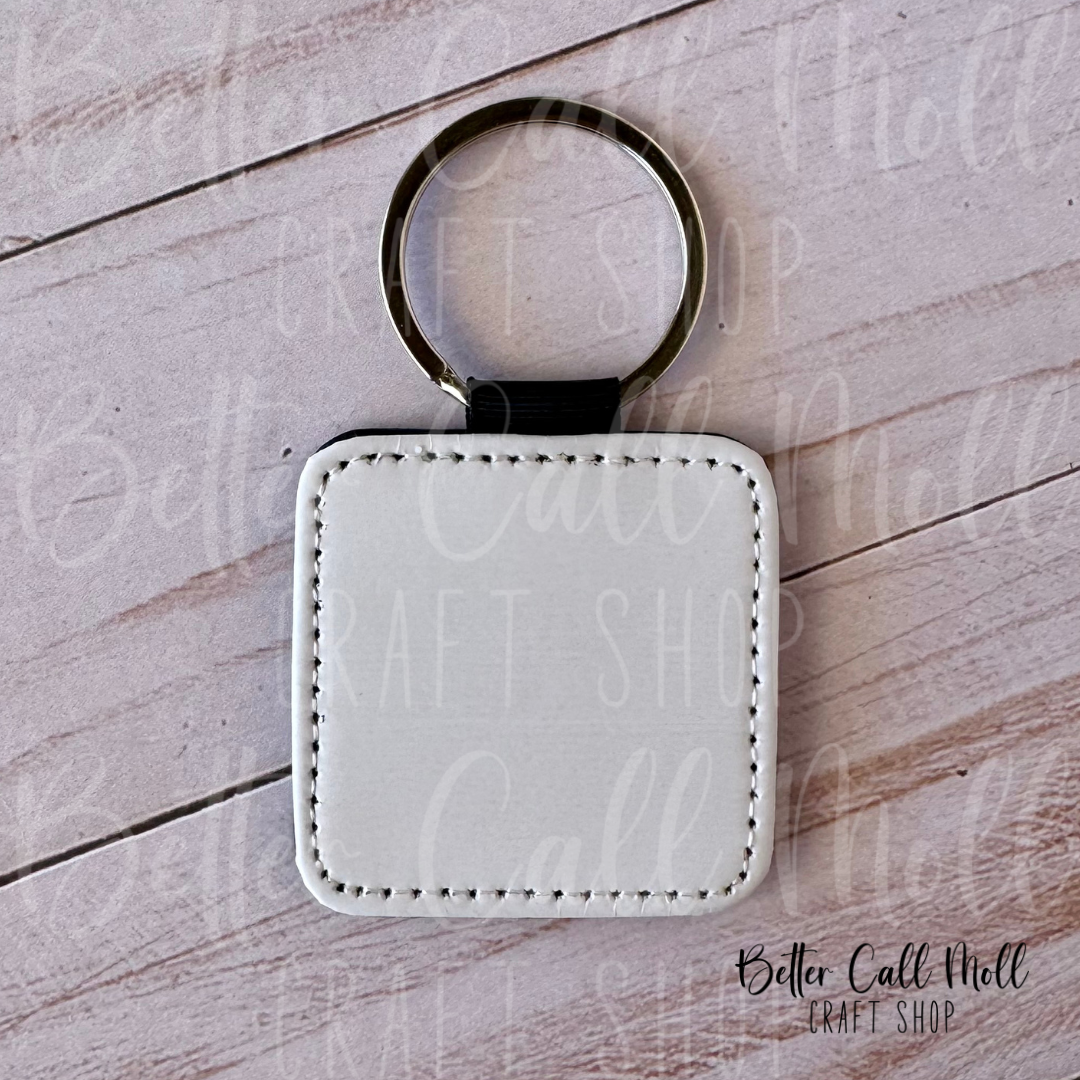 Faux Leather Keychain Sublimation Blank