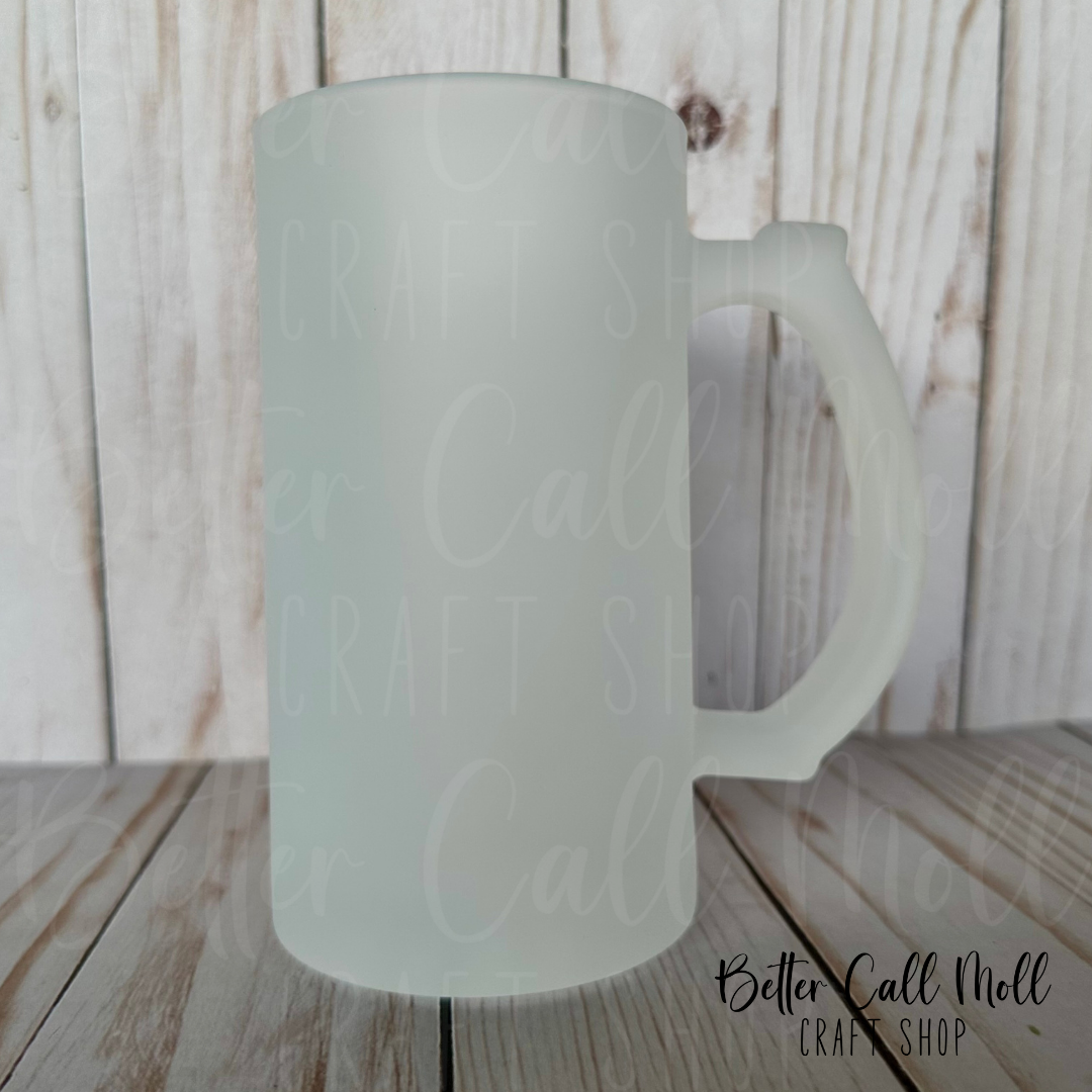 16oz Frosted Glass Sublimation Mug