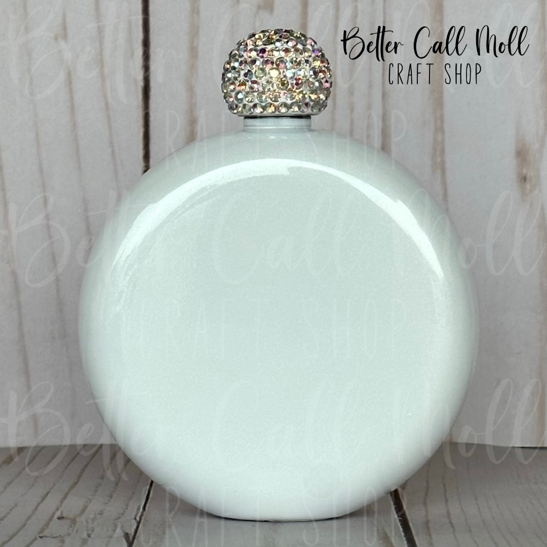 5oz Shimmer Sublimation Flask with Rhinestone Cap