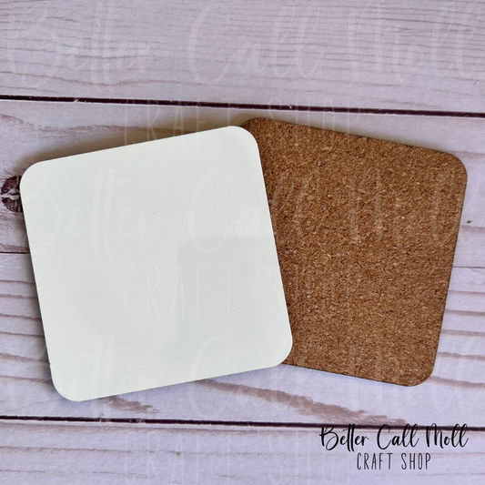Square MDF Coaster Sublimation Blanks