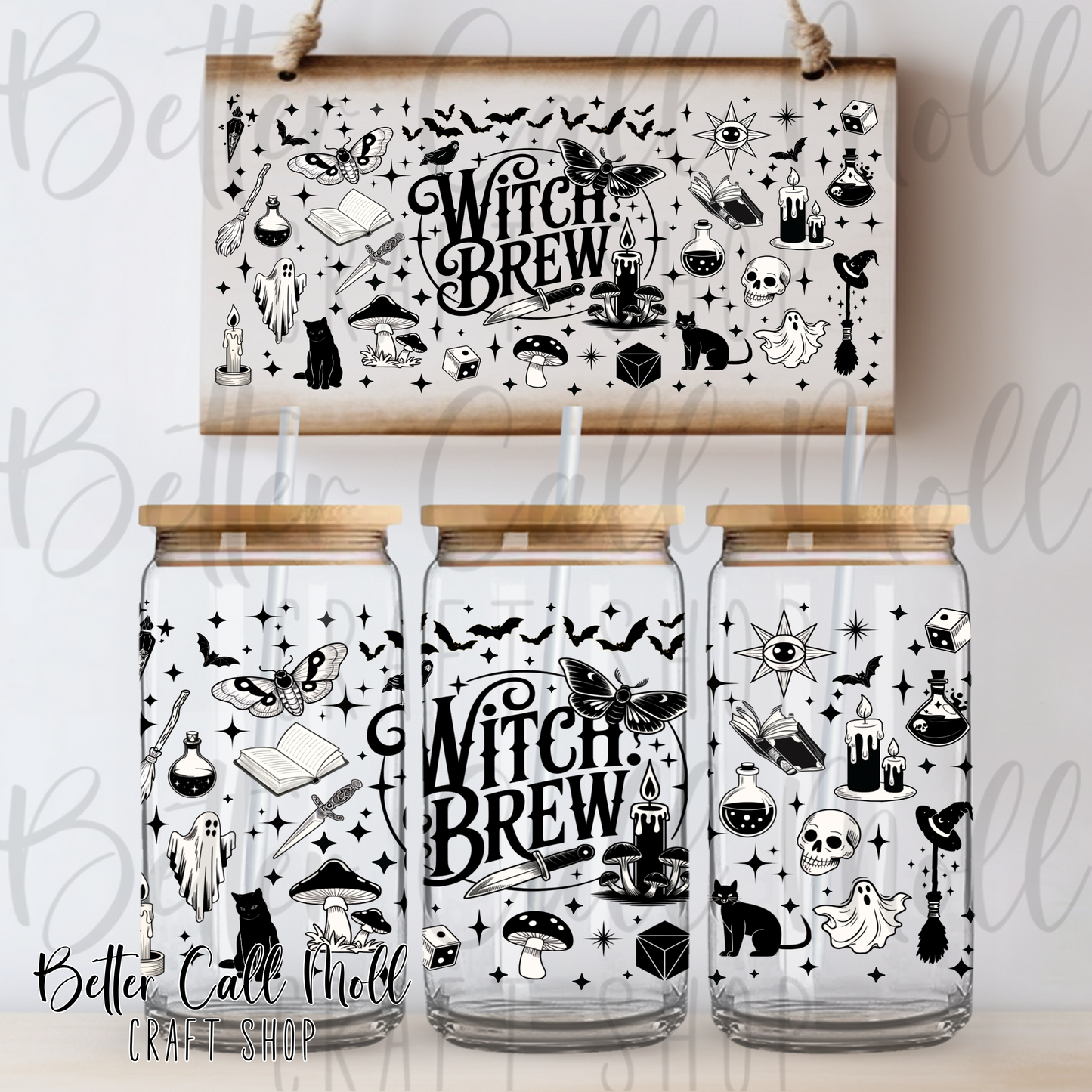 Witch Brew UV DTF 16oz Tumbler Wrap