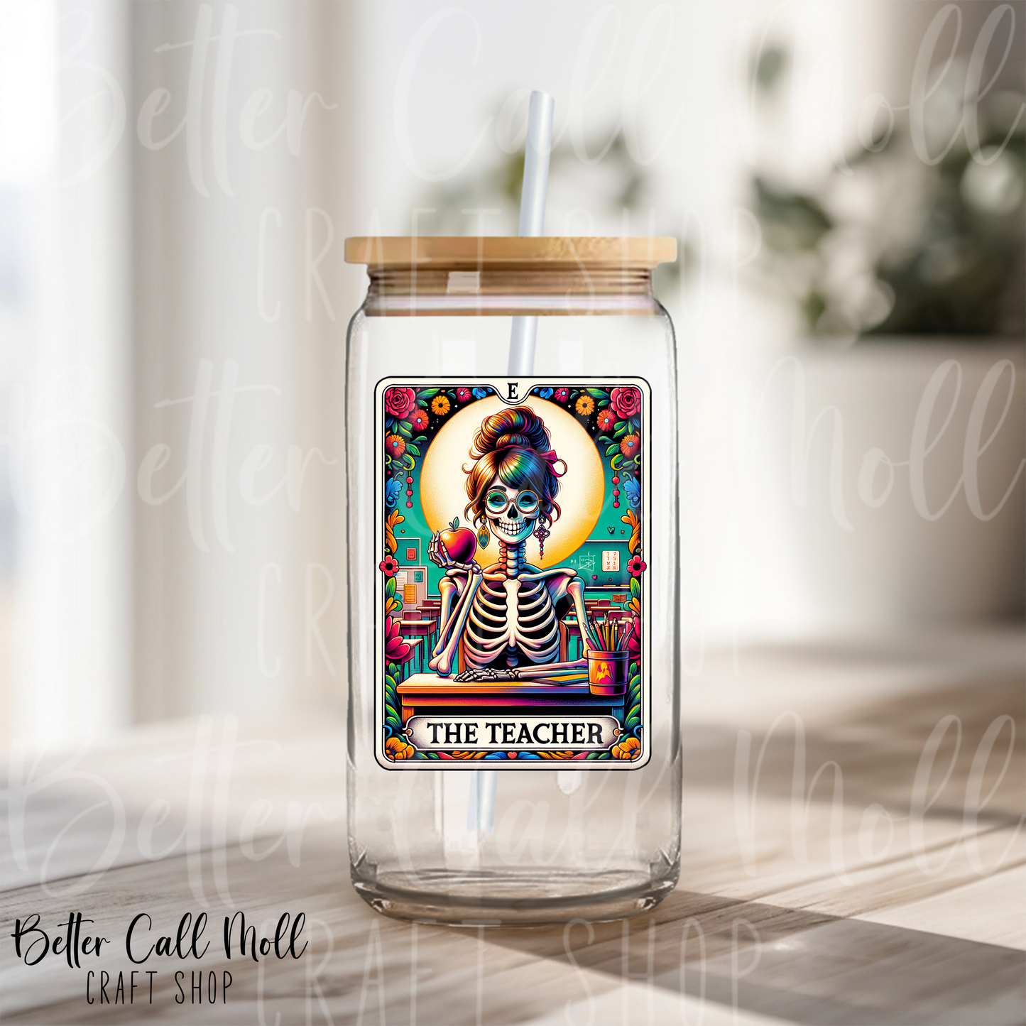 The Teacher Tarot UV DTF Decal