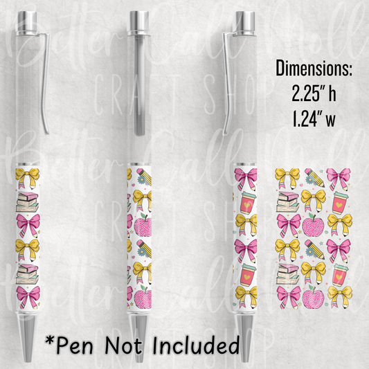 P04 - Teacher Elements UV DTF Pen Wrap