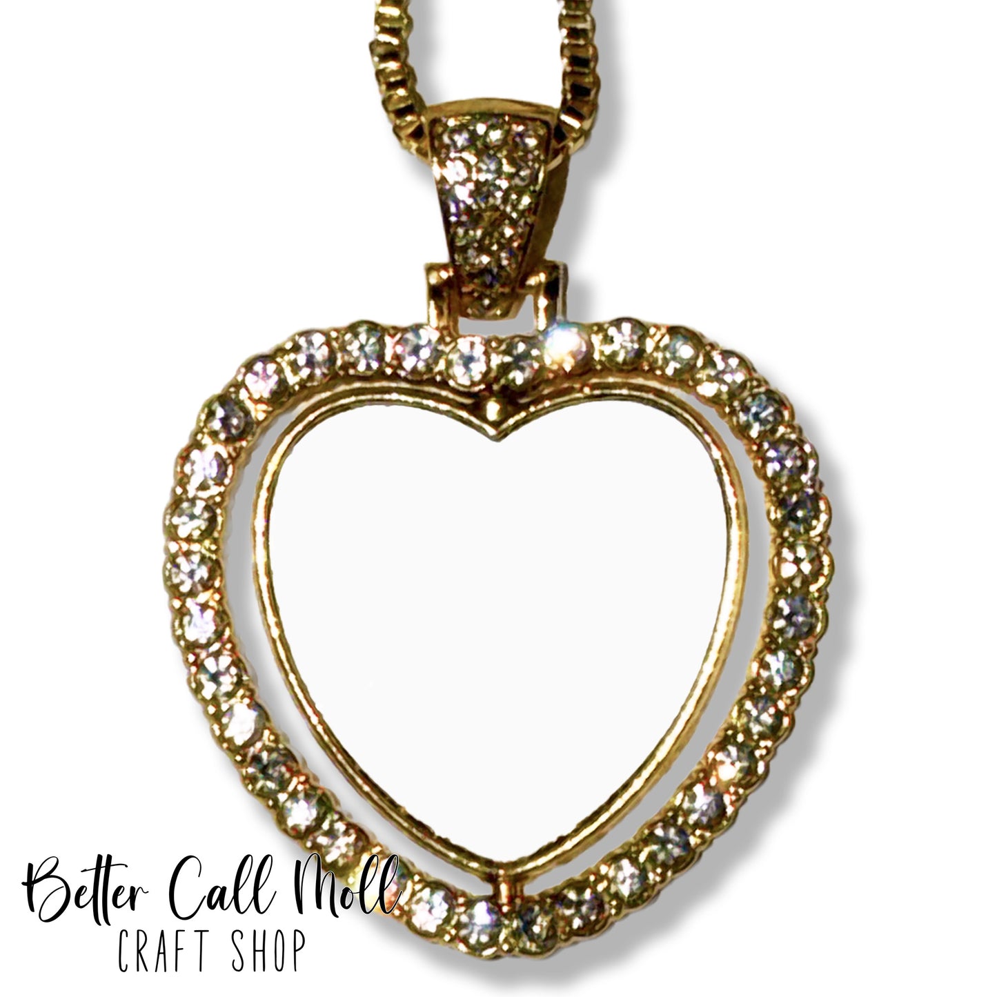 Rotating Heart Necklace Sublimation Blank