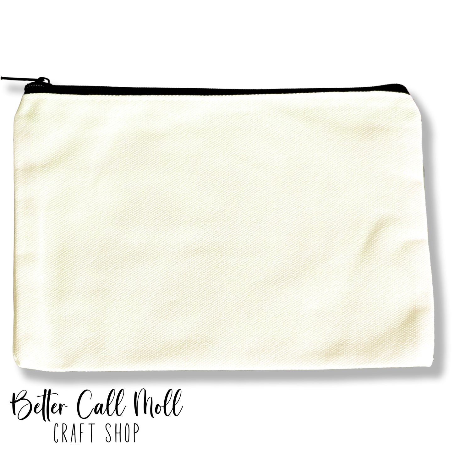 Sublimation Cosmetic Bag Blank with Black Zipper