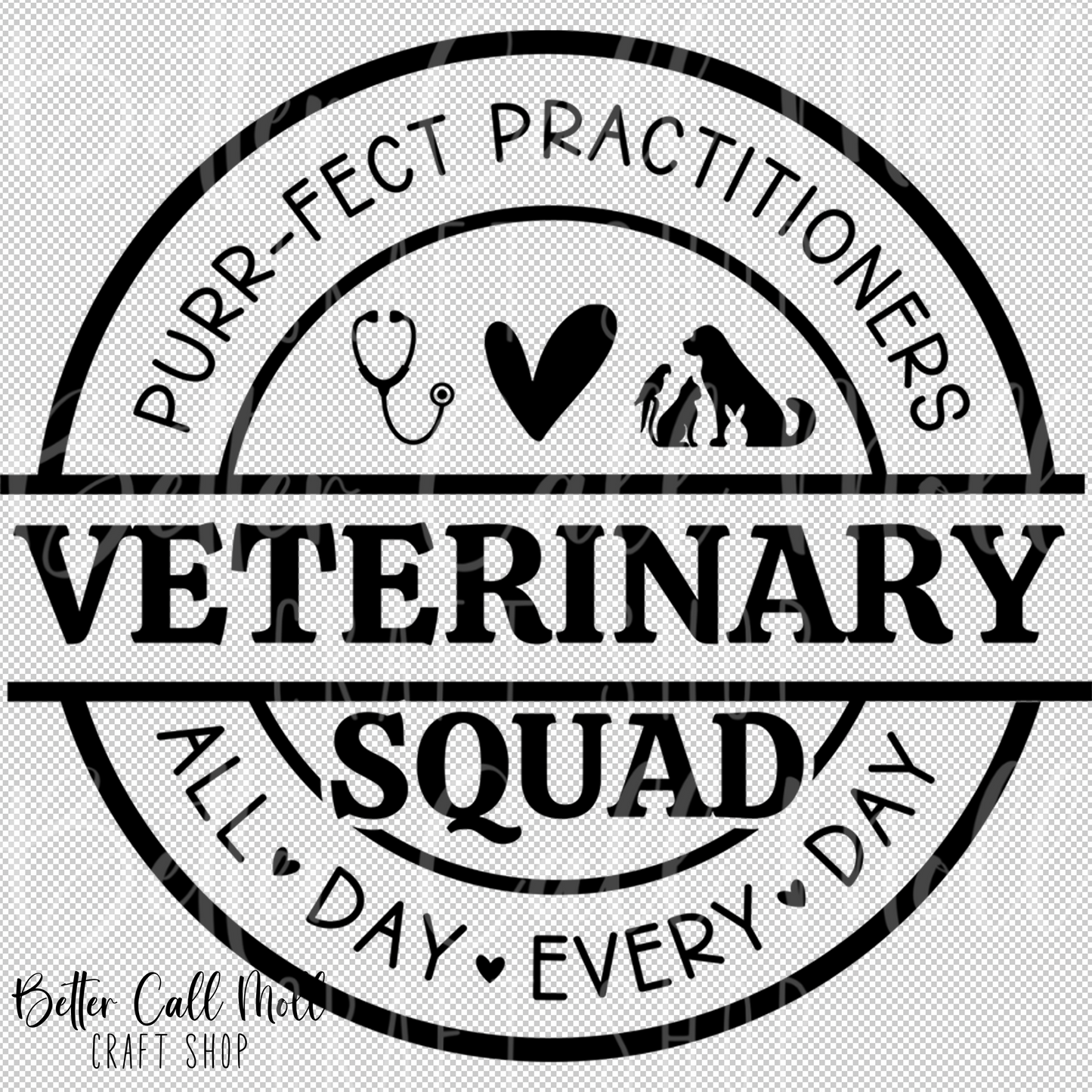 Veterinary Squad UV DTF Decal