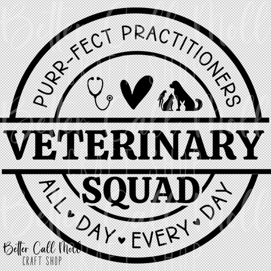 Veterinary Squad UV DTF Decal