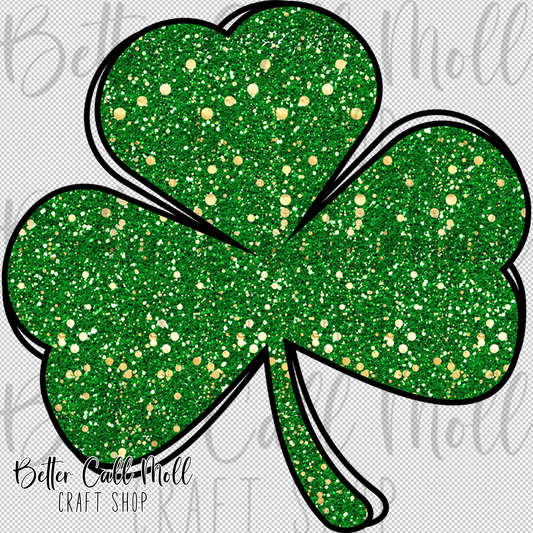 Sparkle Shamrock UV DTF Decal