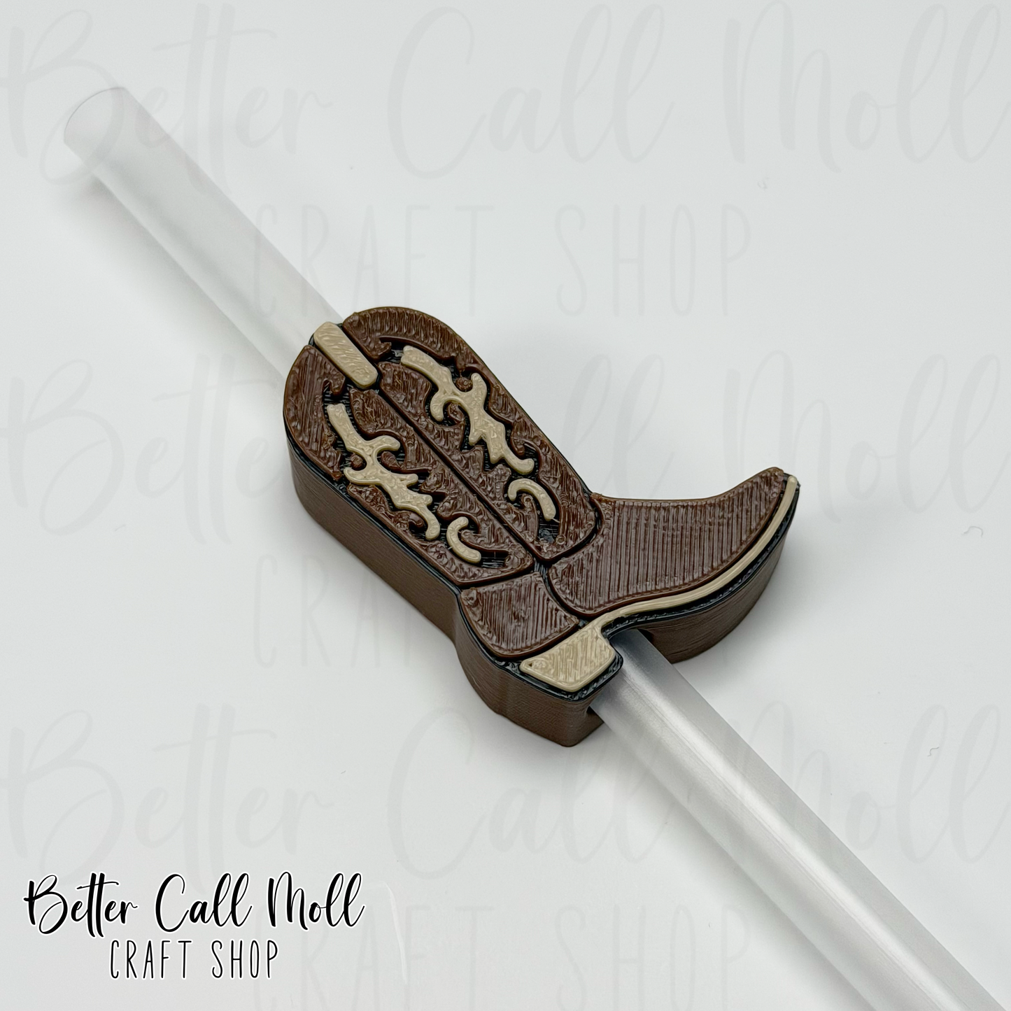 Cowboy Boot 3D Straw Topper