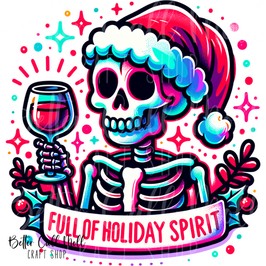 Full of Holiday Spirit UV DTF Decal