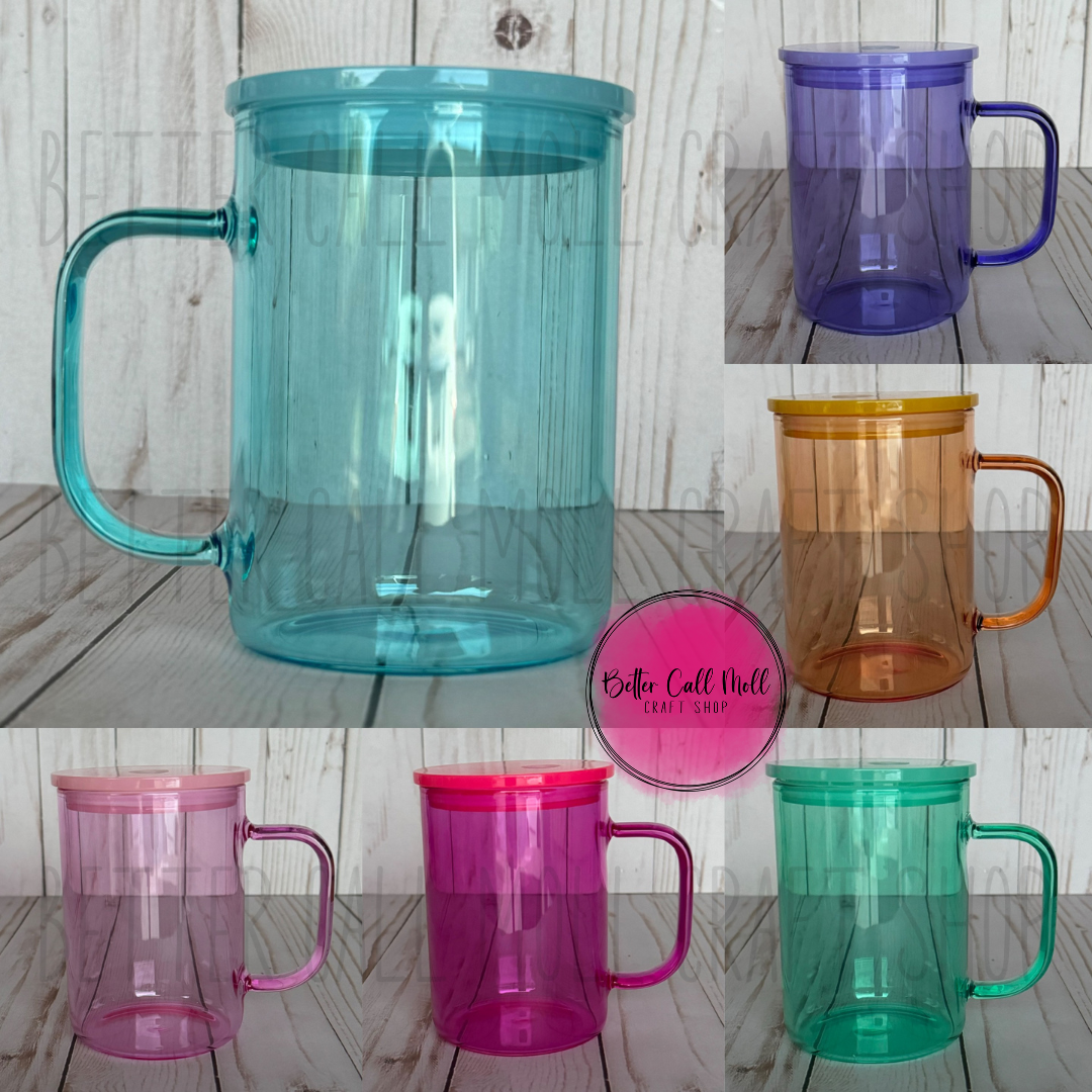17oz JELLY Glass Sublimation Mug