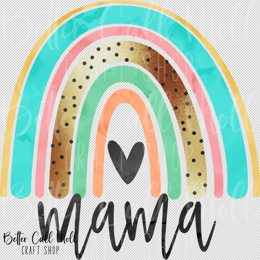 Mama Rainbow UV DTF Decal