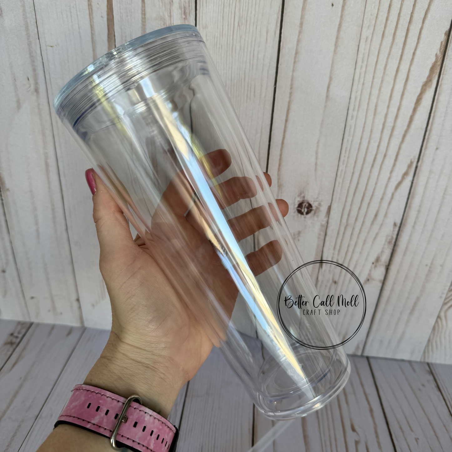 24oz Acrylic Snow Globe Tumbler