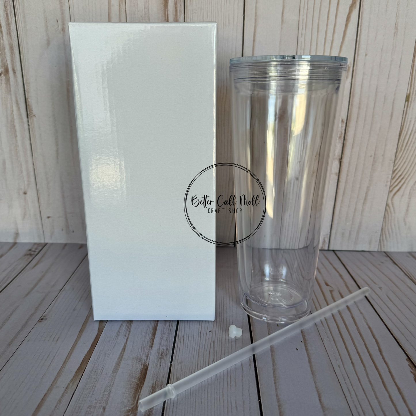 24oz Acrylic Snow Globe Tumbler