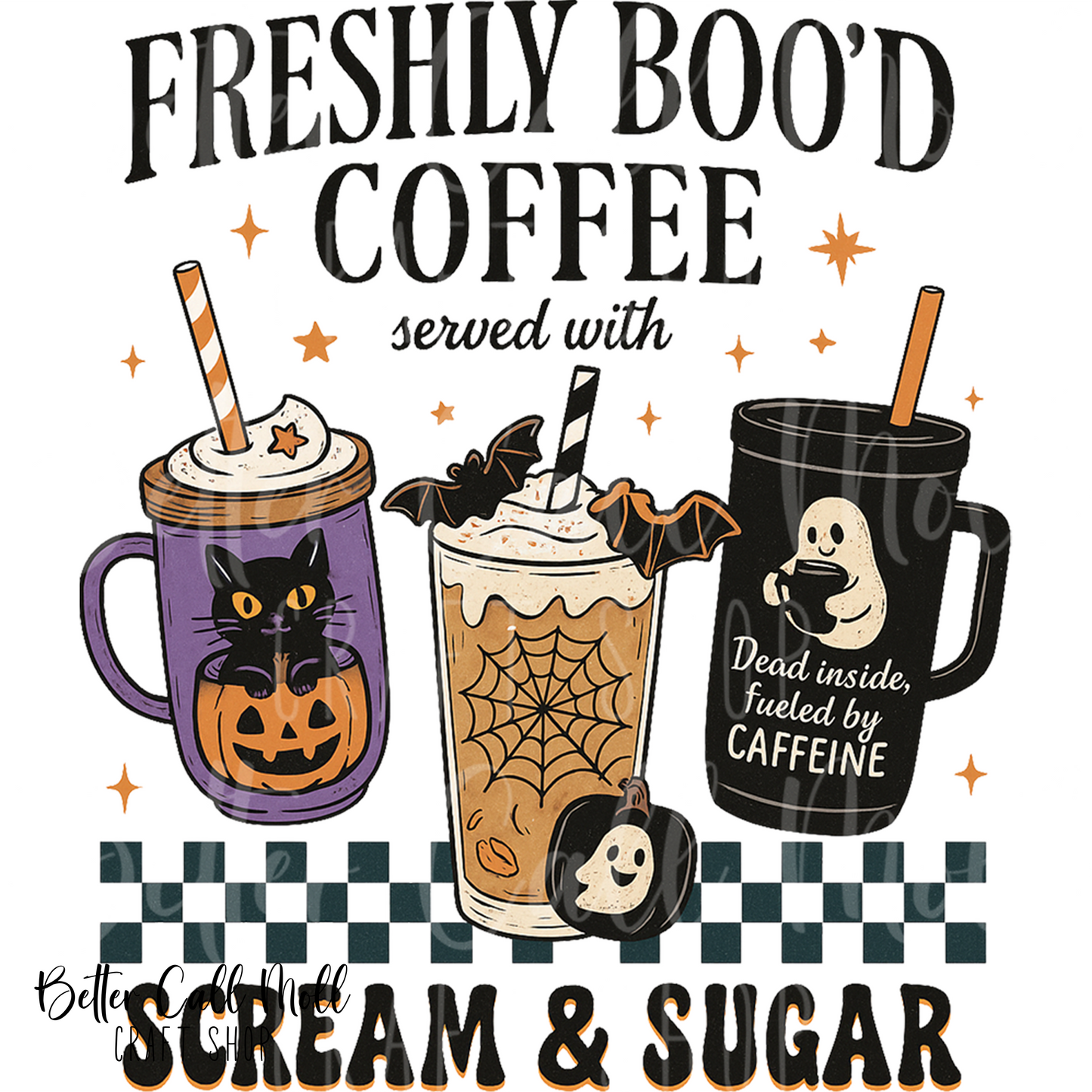 Freshly Boo'd Coffee UV DTF Decal