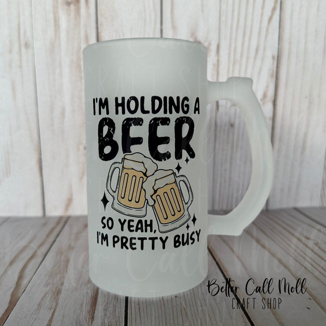 16oz Frosted Glass Sublimation Mug