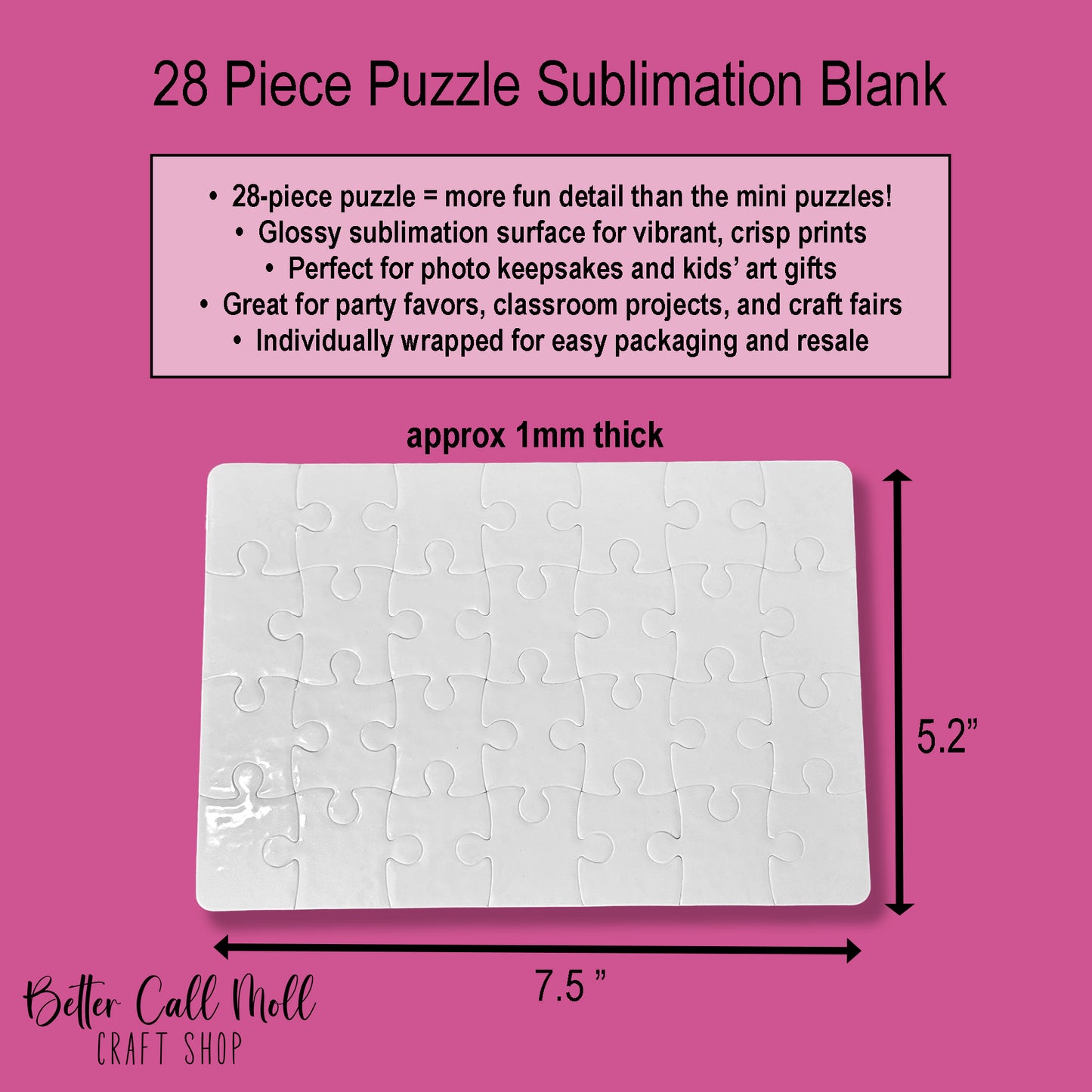 28-Piece Puzzle Sublimation Blank
