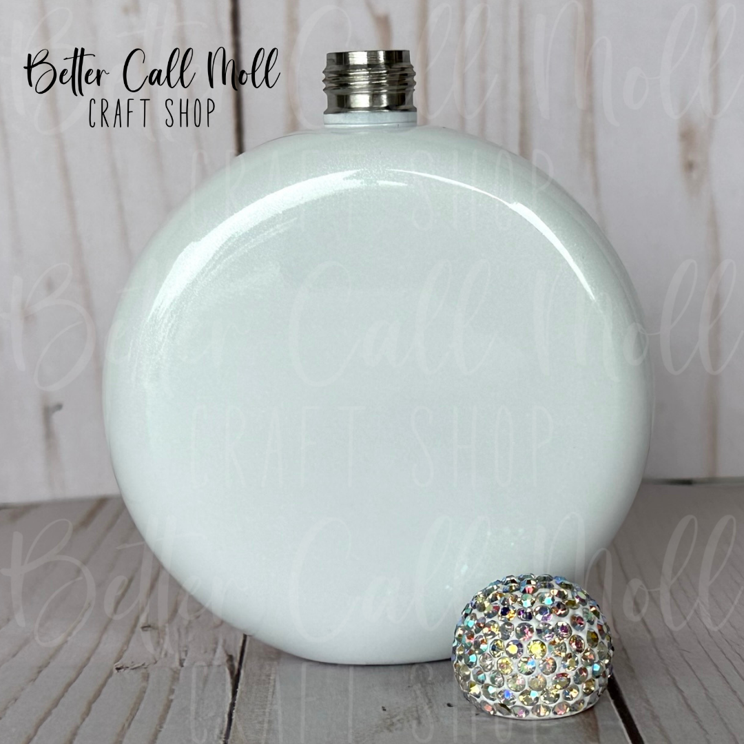 5oz Shimmer Sublimation Flask with Rhinestone Cap