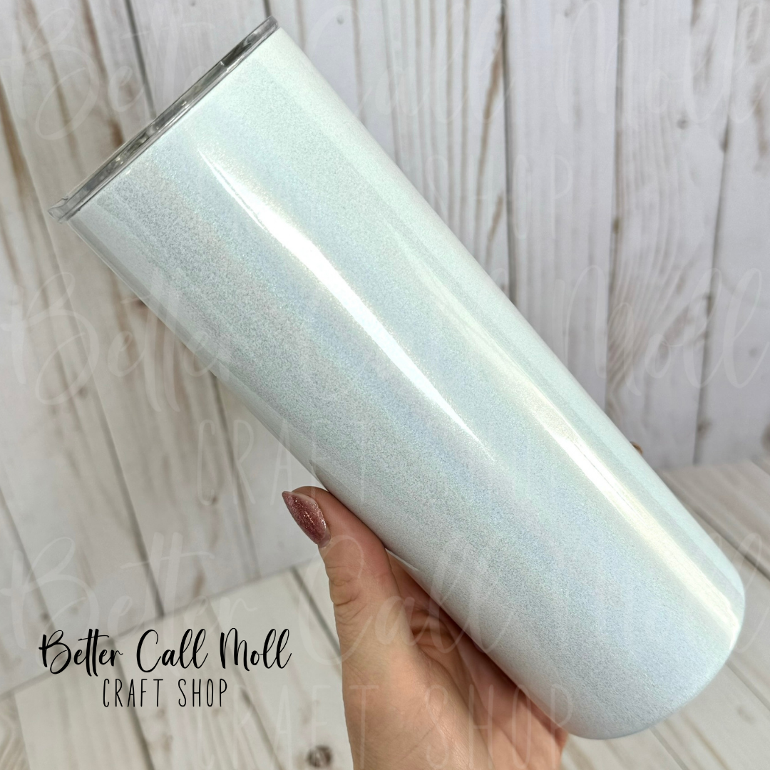 20oz Holographic Shimmer Skinny Sublimation Tumbler