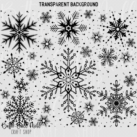 Snowflakes UV DTF 20/30oz Skinny Tumbler Wrap