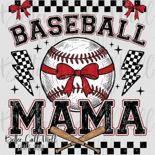 Baseball Mama 2 UV DTF Decal