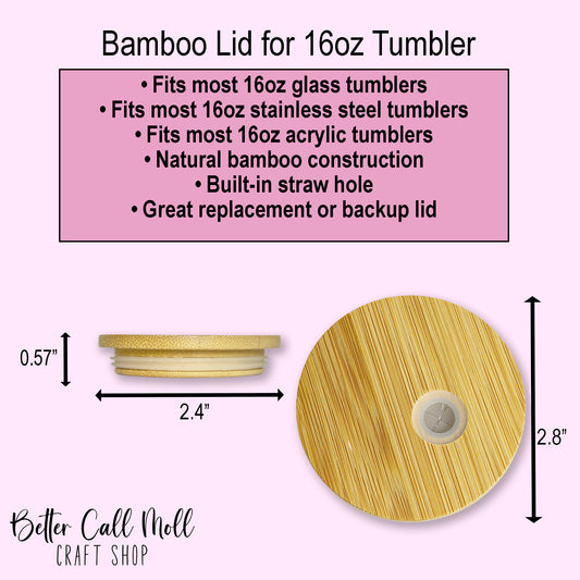Bamboo Lid for 16oz Tumblers