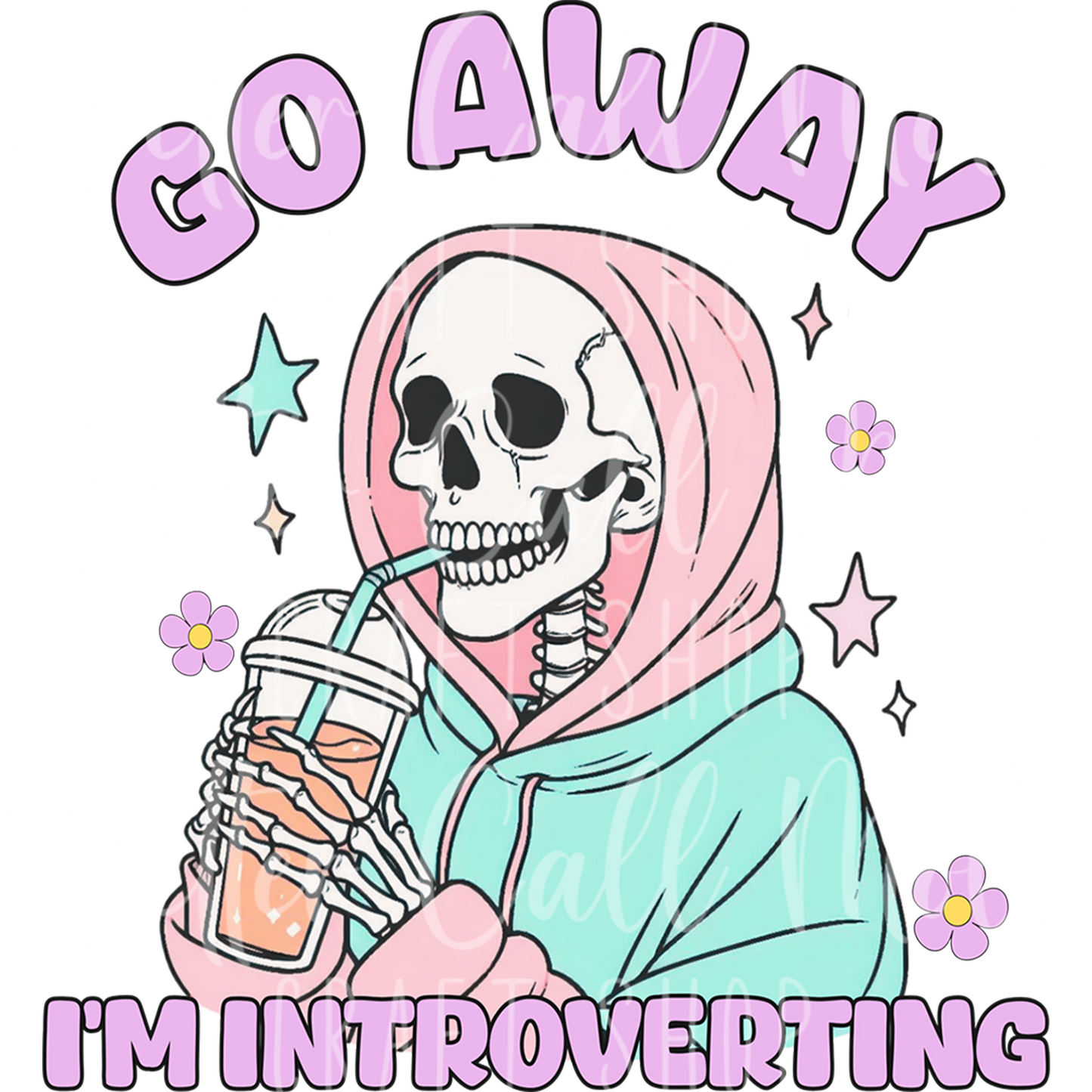 D148 - Go Away I'm Introverting UV DTF Decal