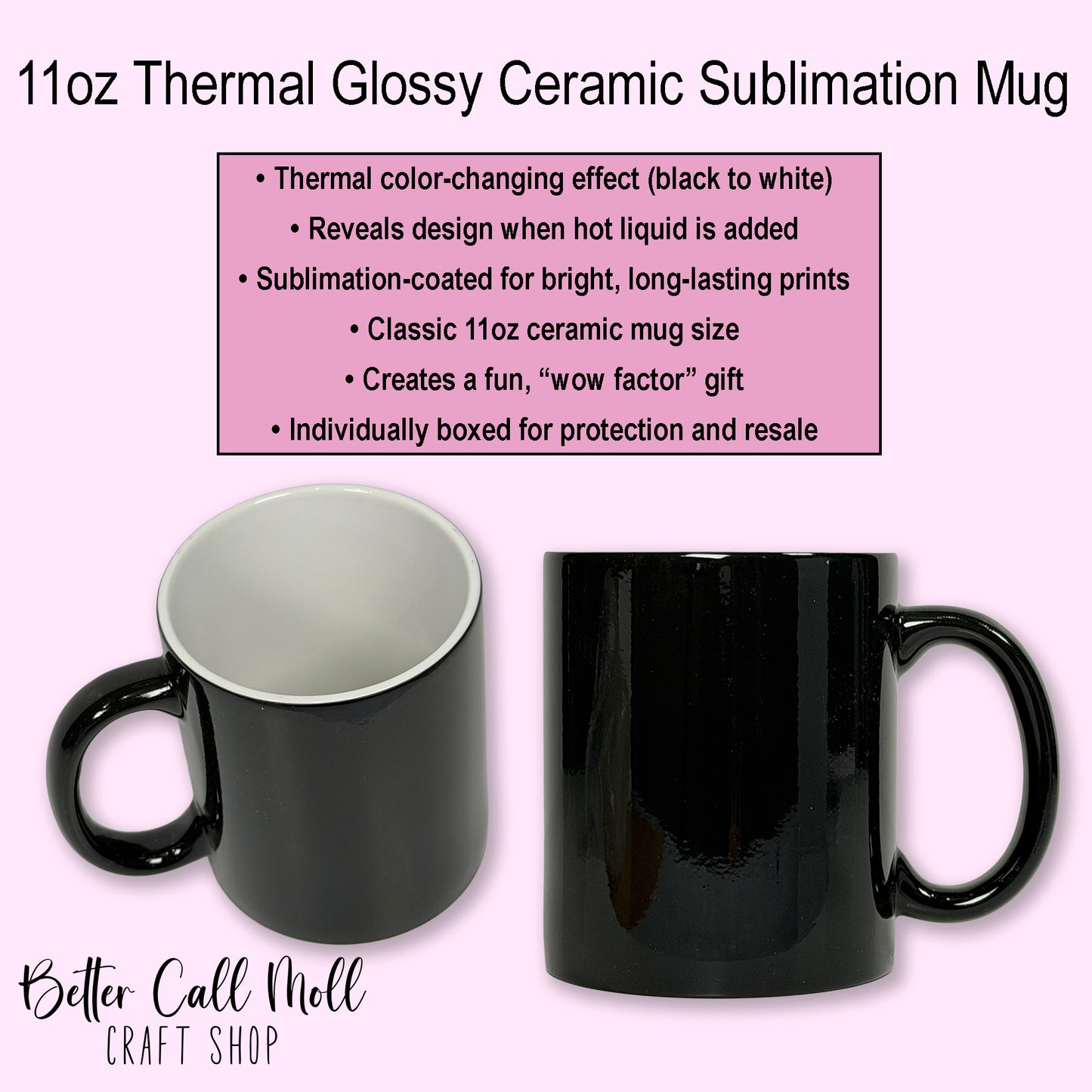 11oz Thermal Glossy Sublimation Ceramic Mug