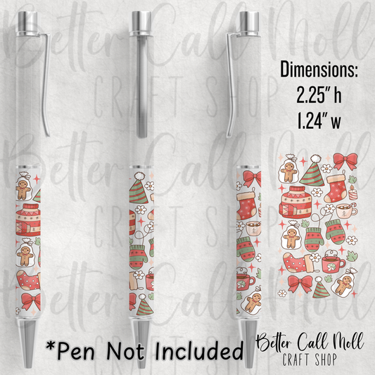 Christmas Elements UV DTF Pen Wrap
